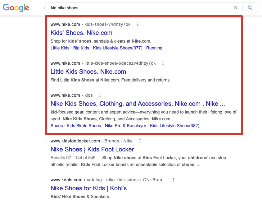 Page duplicates in the search results